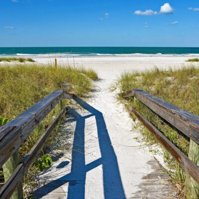 A beach on Anna Maria Island in Florida.
