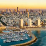 Aerial view of the city of Tel Aviv.