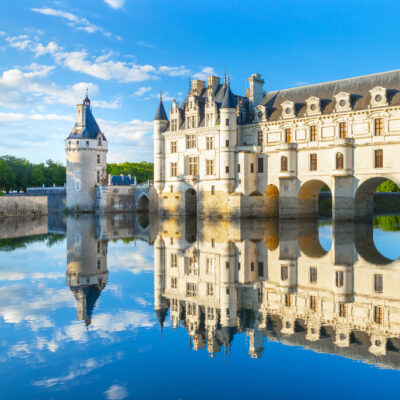Chateau de Chenonceau is a french castle spanning the River Cher near Chenonceaux village, Loire valley in France.