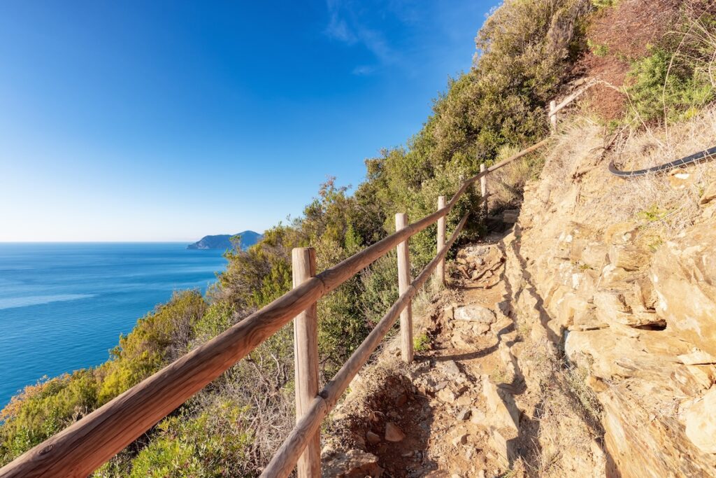 Hiking trail in Cinque Terre National Park