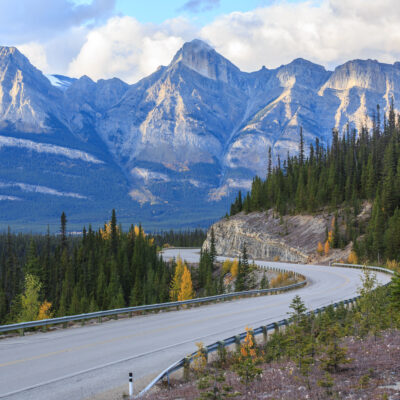 Icefields Parkway, Canadian Rockies Mountains, Alberta, Canada.