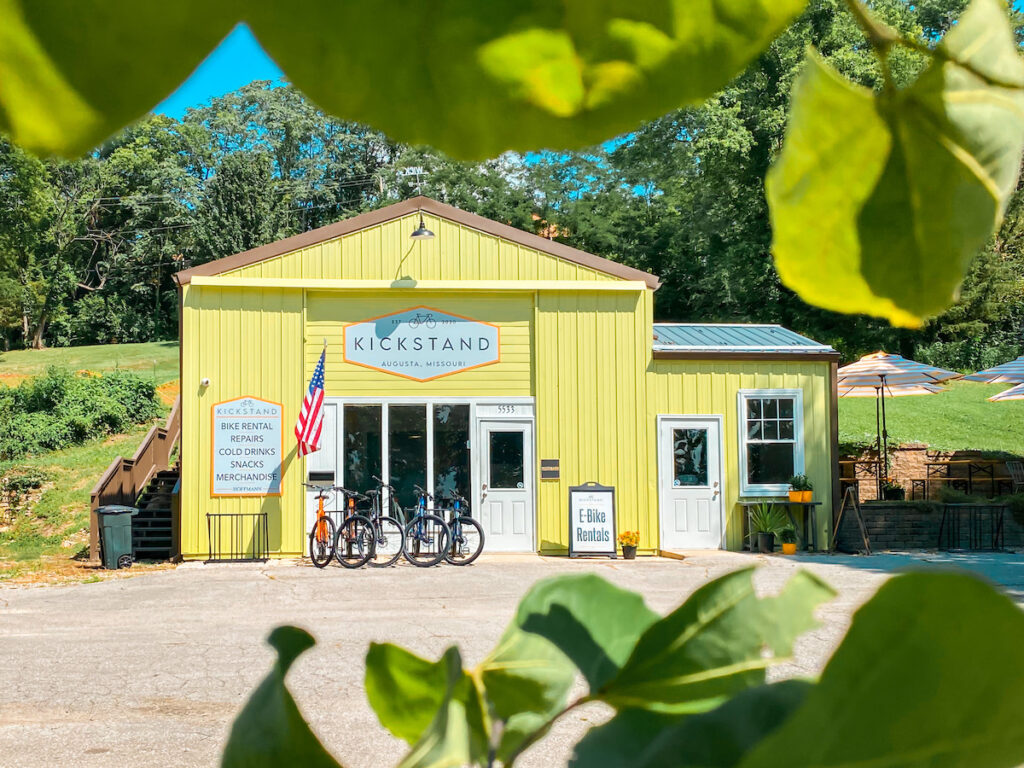 Kickstand, a bicycle rental near the Katy Trail in Augusta