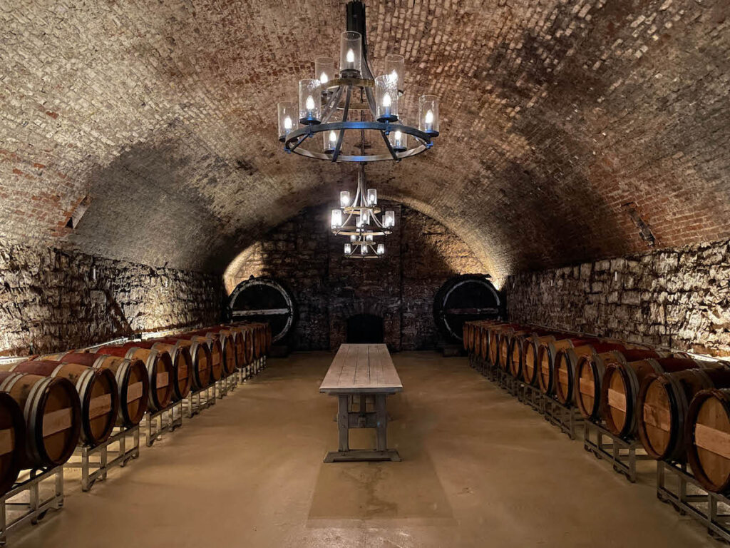 The cellar at the historic Mount Pleasant Winery in Augusta