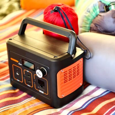 Portable power station and camping supplies