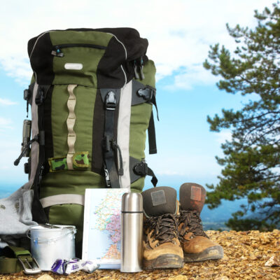 outdoor camping gear and gifts on mountain