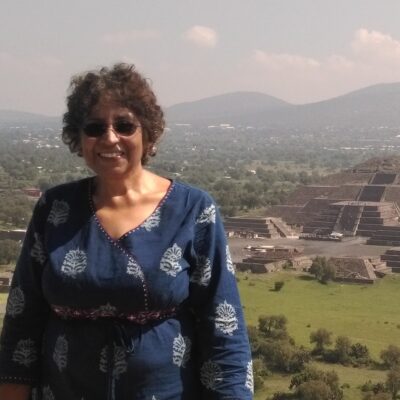 Usha at the Pyramid of the Sun in Teotihuacan, Mexico