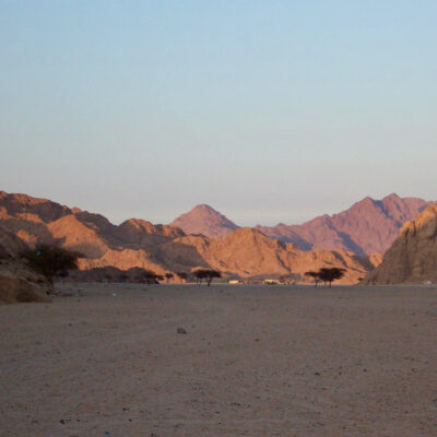 Views of Mount Sinai during the writers' trip.